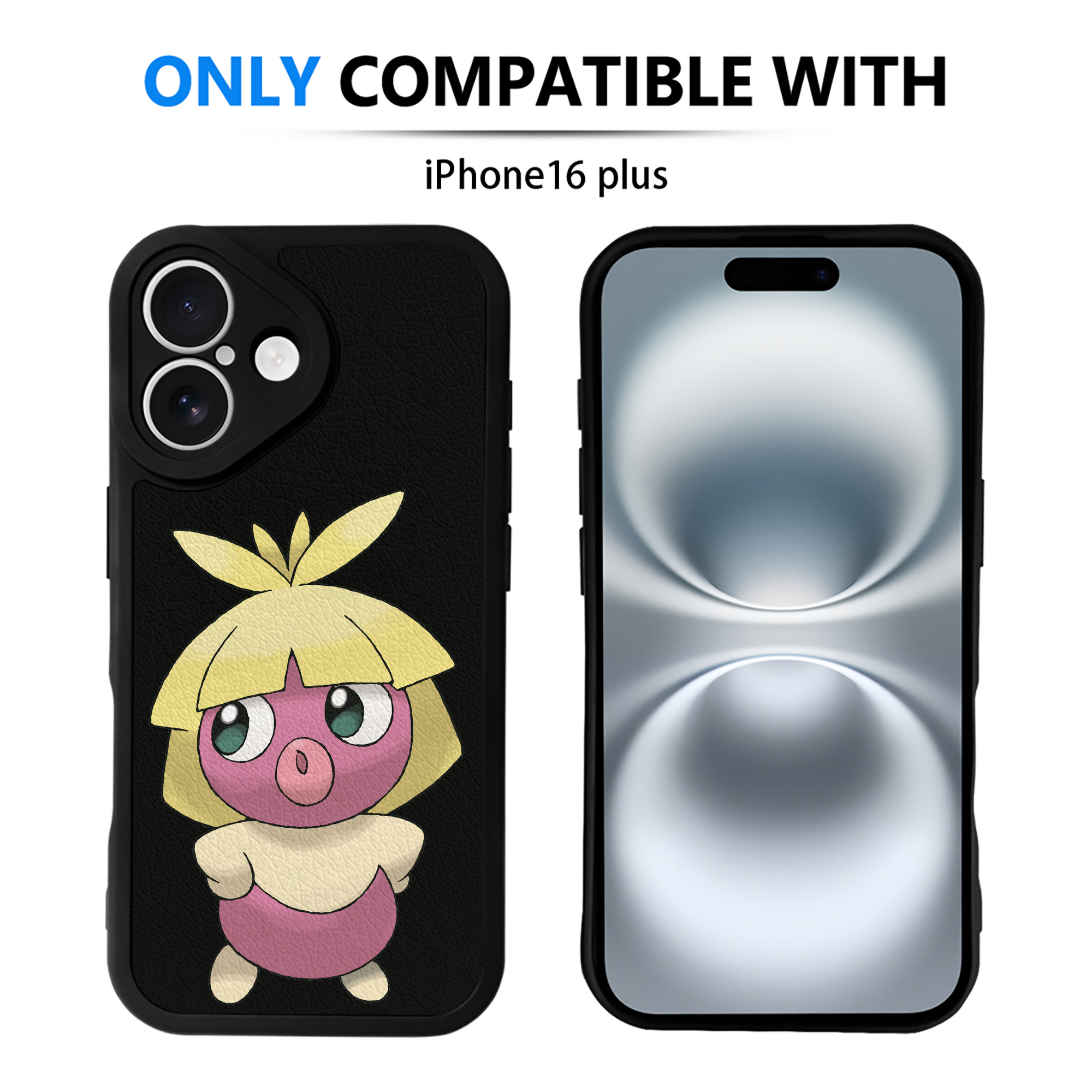 （画像用） ポケットモンスター Pokémon 【iPhone 16シリーズ対応】シリコンスマホケース（レザー調） 材質：シリコン